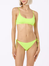 Woman fluo yellow bralette bikini Judy Virgo