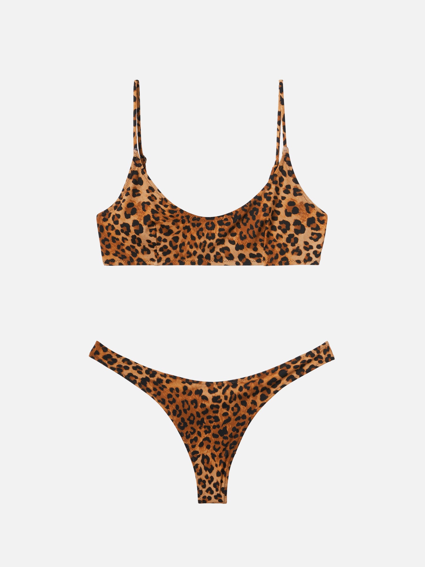 Bralette bikini Judy Naomi with cheeky swim briefs and animalier print