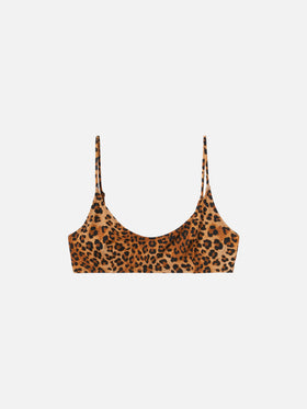 Judy bralette beach top with animalier print