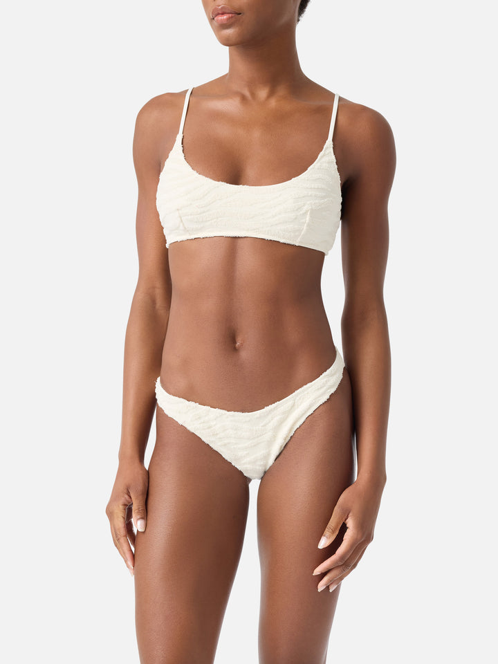 Bikini Judy Naomi bralette effetto spugna stampa zebra