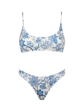 Woman bralette bikini with flower print - MC2 Saint Barth