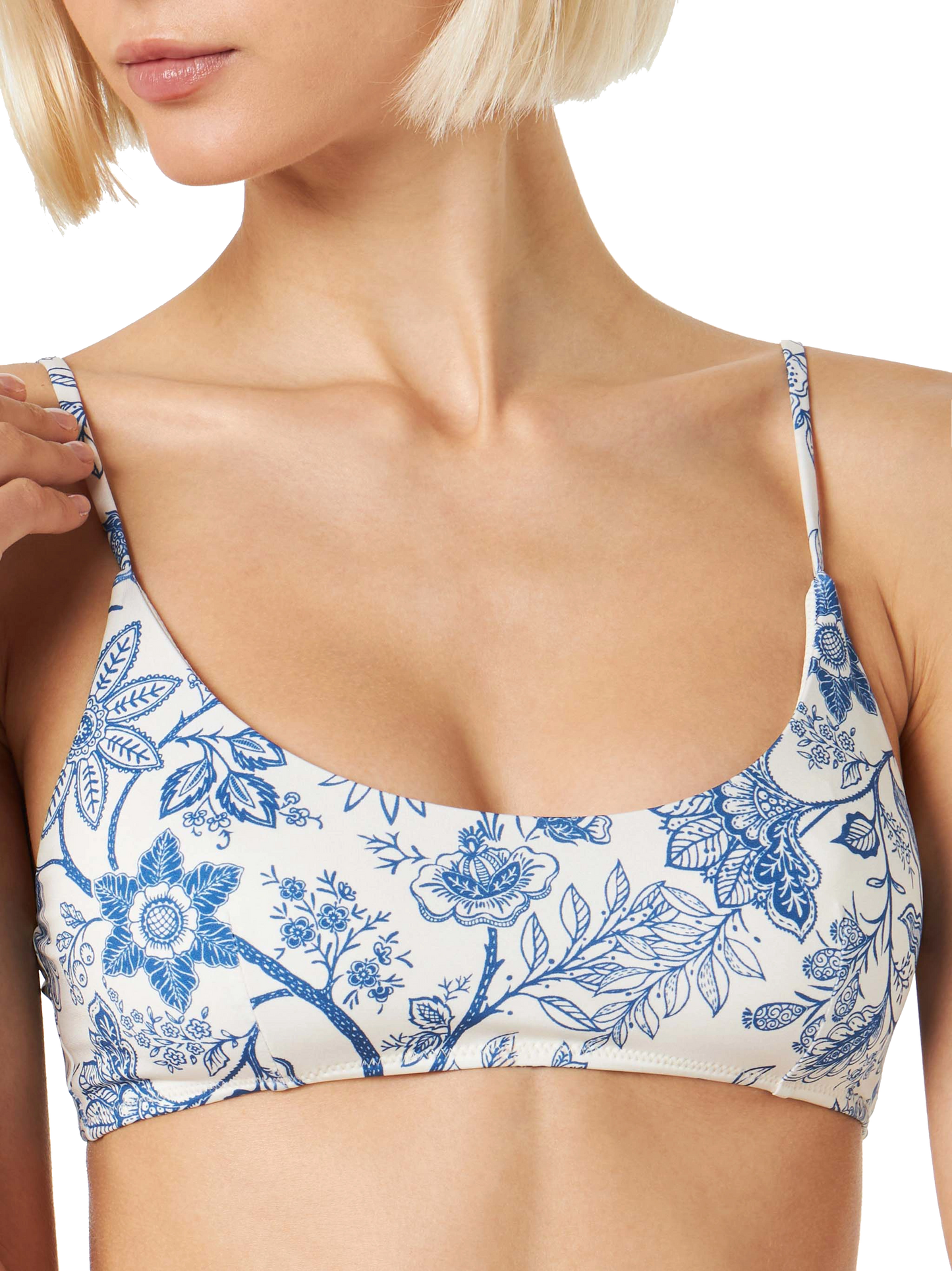 Woman bralette bikini with flower print - MC2 Saint Barth