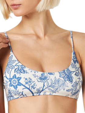 Woman bralette bikini with flower print - MC2 Saint Barth