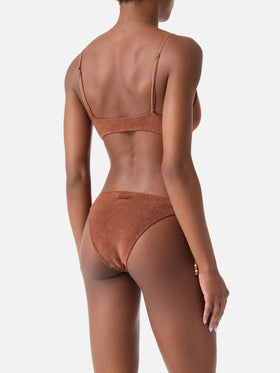 Bikini bralette Judy Virgo de rizo marrón 