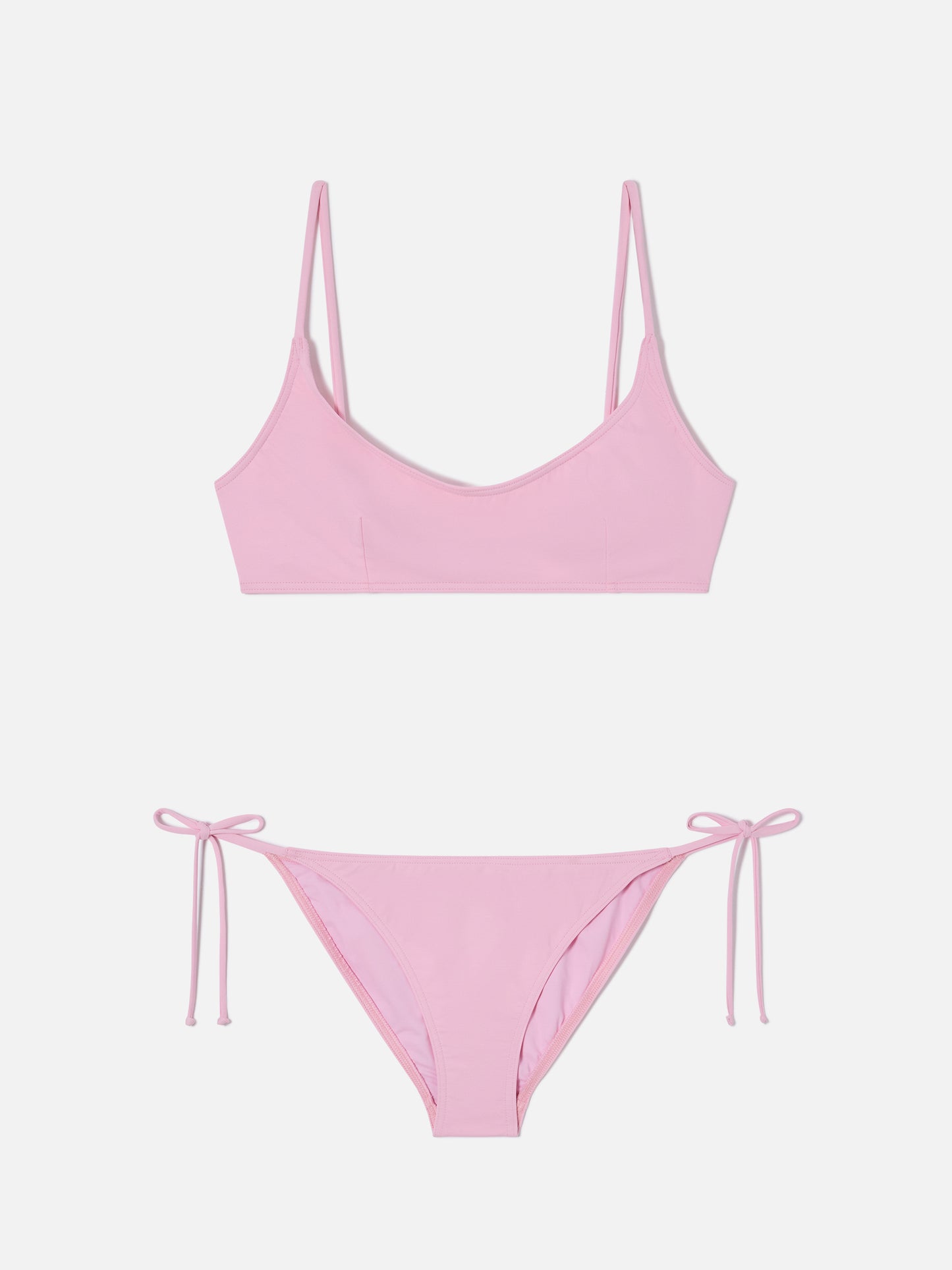 Bikini bralette Judy Virgo rose clair avec liens à nouer 