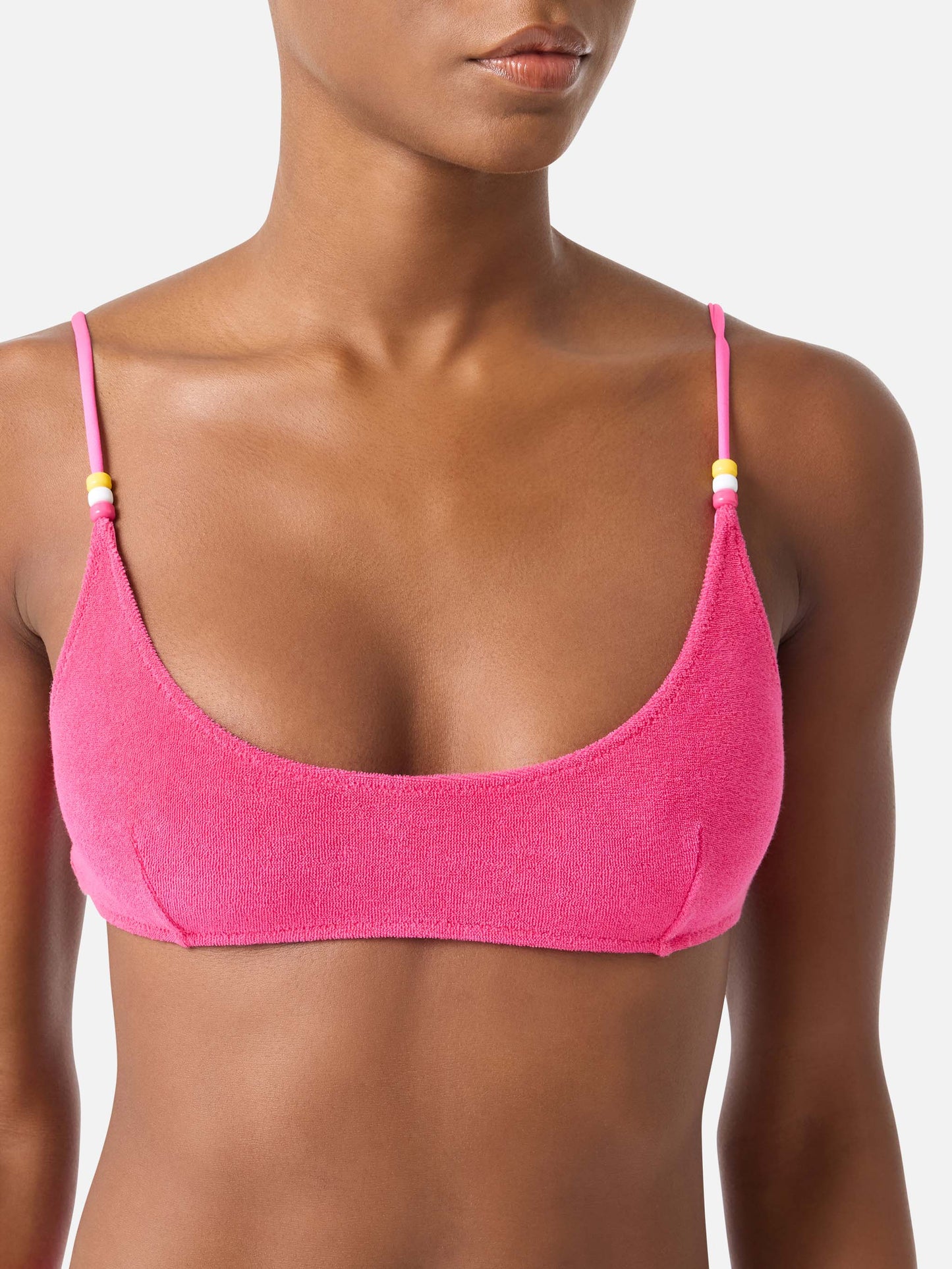 Haut de bikini bralette Judy en éponge fuchsia 