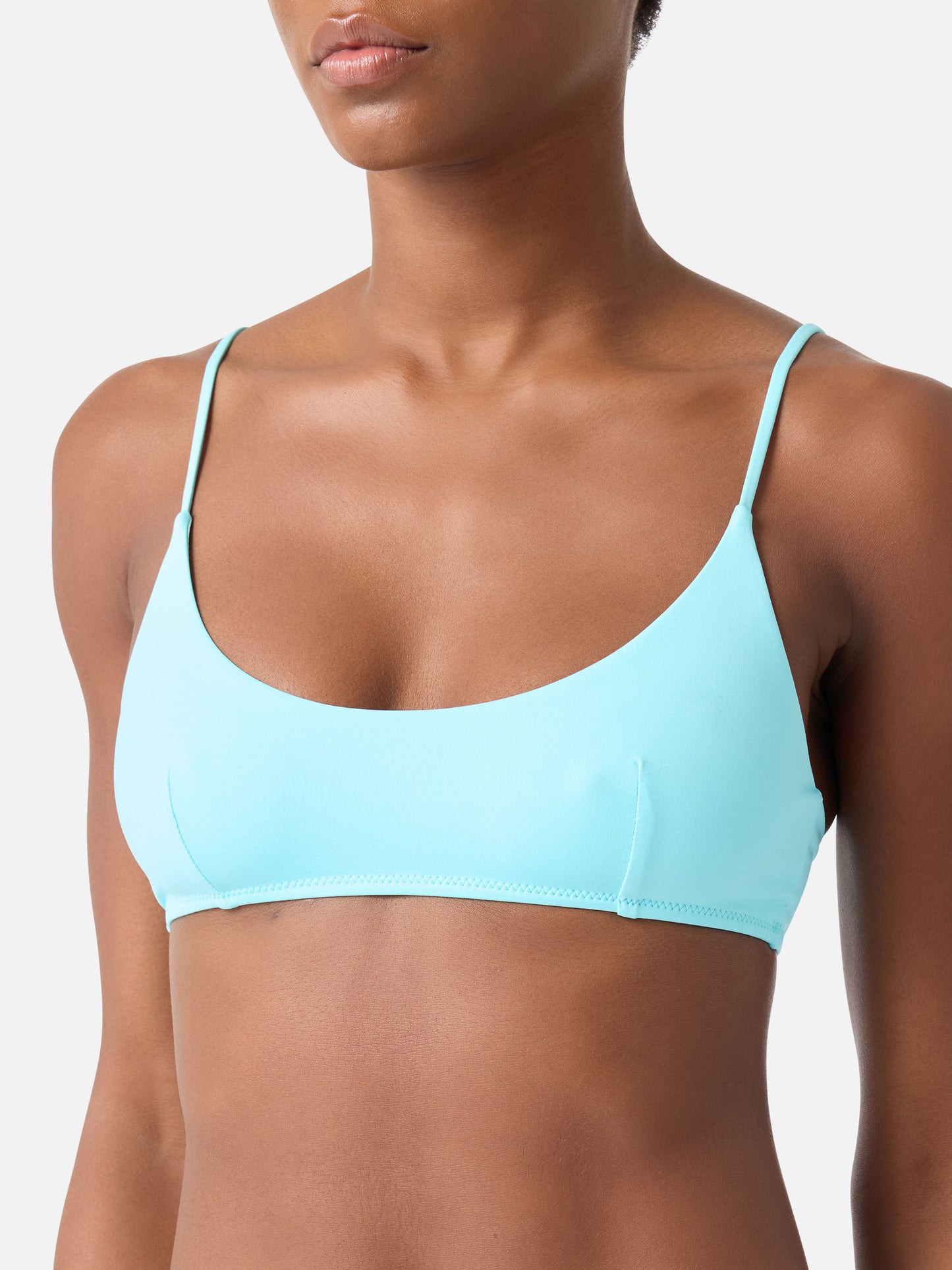 Top bikini Judy bralette verde acqua tinta unita