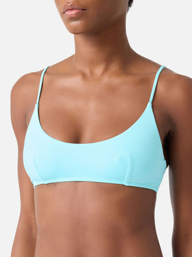 Top bikini Judy bralette verde acqua tinta unita