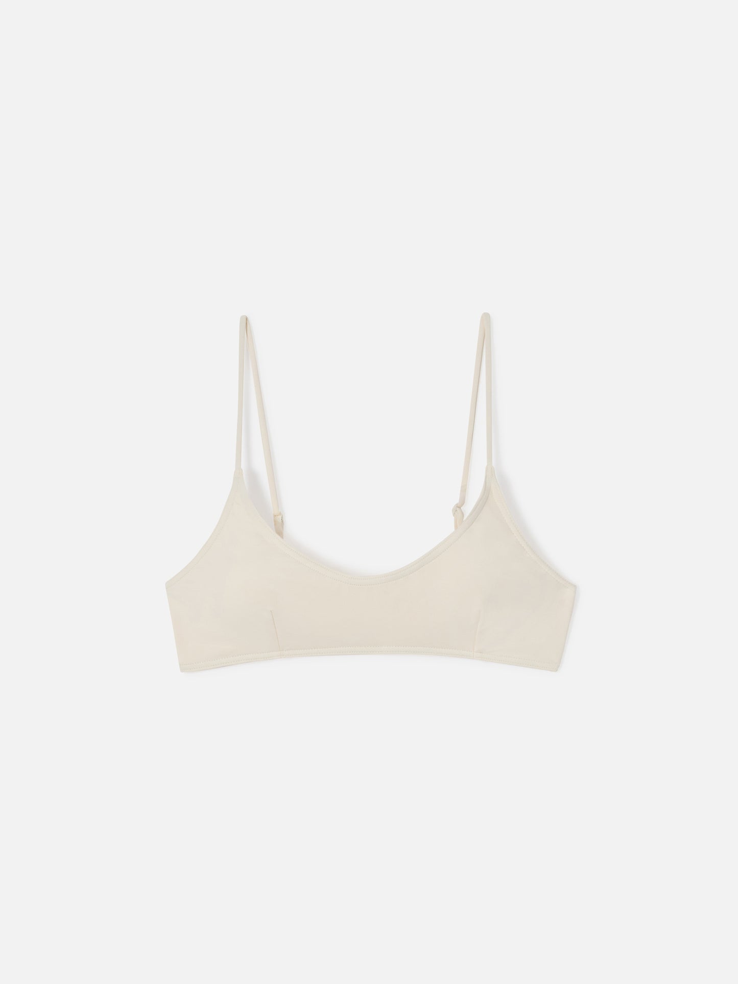 Judy bralette bikini top in solid cream