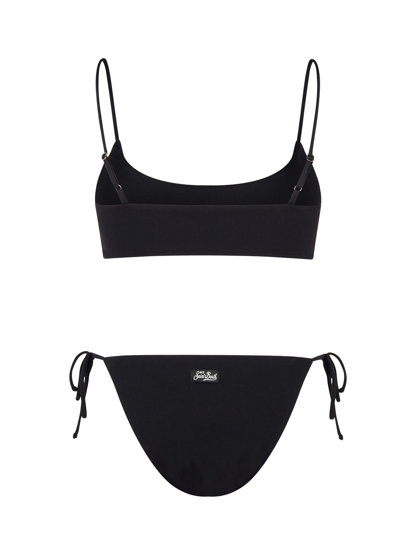 Woman black ribbed bralette bikini Judy Virgo - MC2 Saint Barth