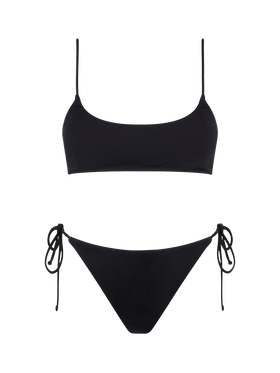 Woman black ribbed bralette bikini Judy Virgo - MC2 Saint Barth