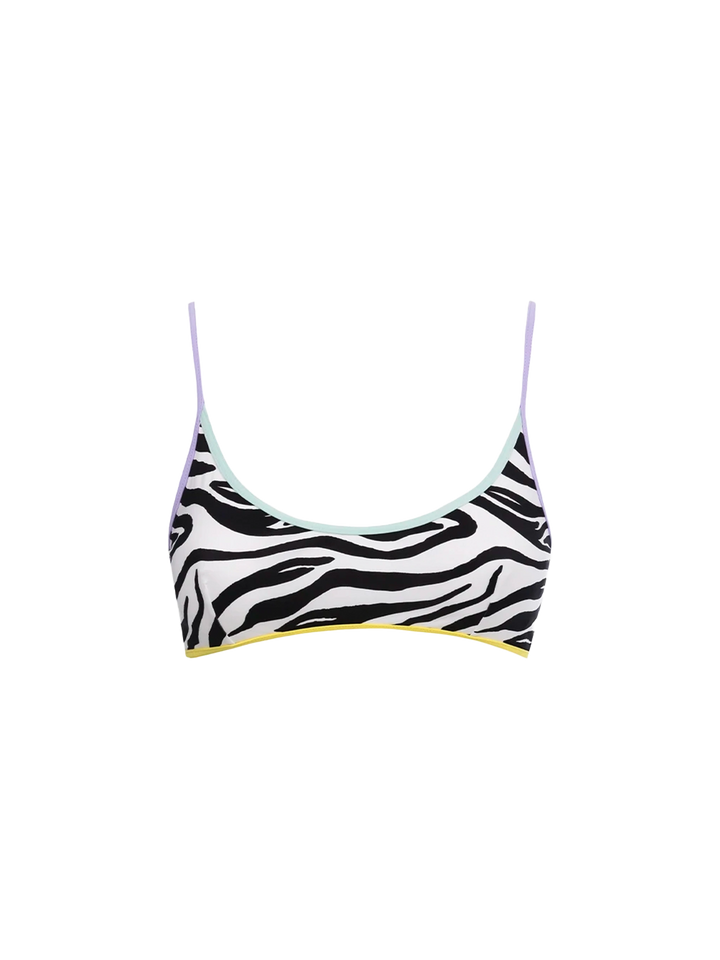 Judy String zebra print bralette bikini top