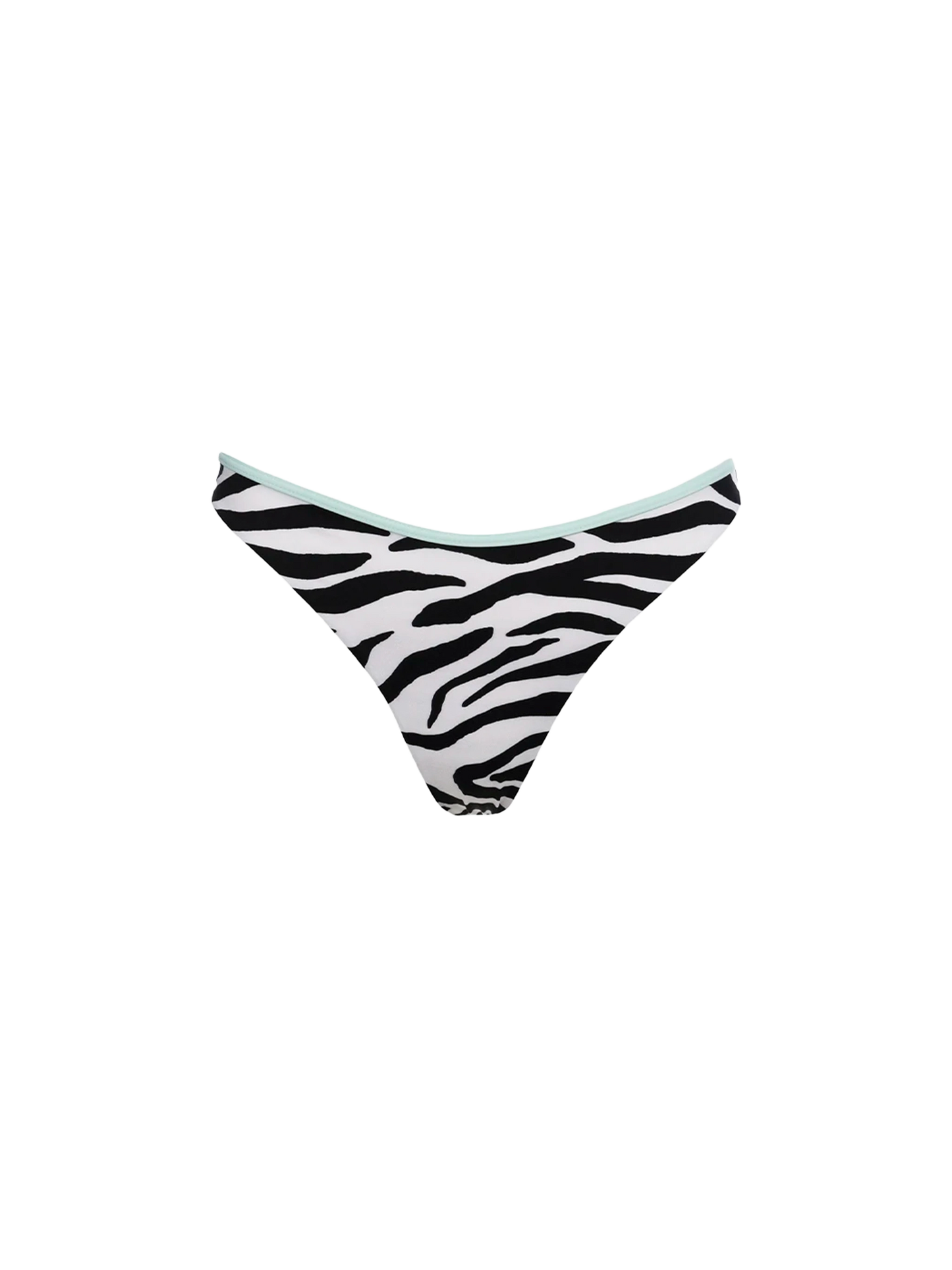 Woman zebra cheeky swim briefs Naomi with piping - MC2 Saint Barth
