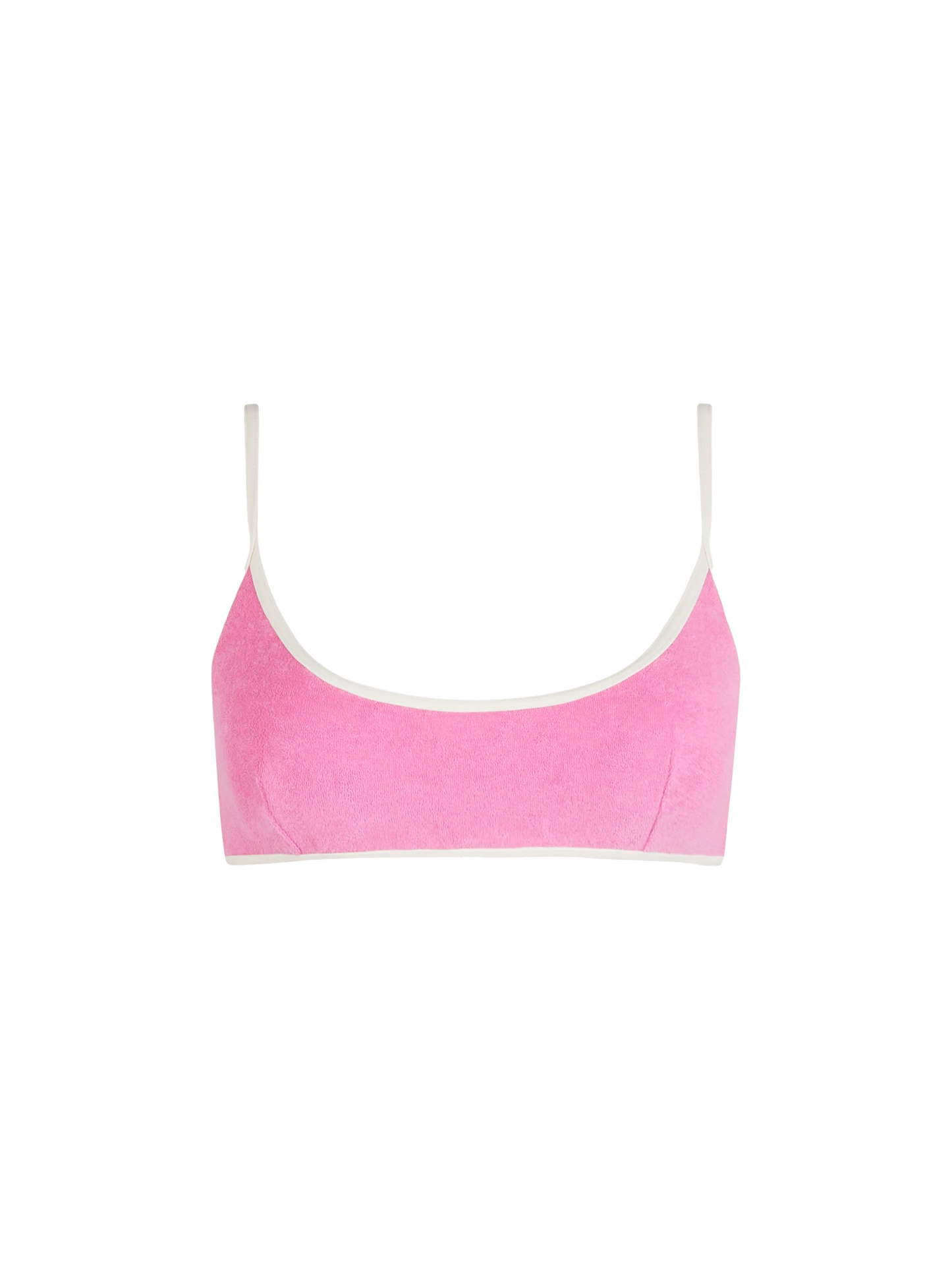 Woman terry bralette beach top Judy with piping - MC2 Saint Barth