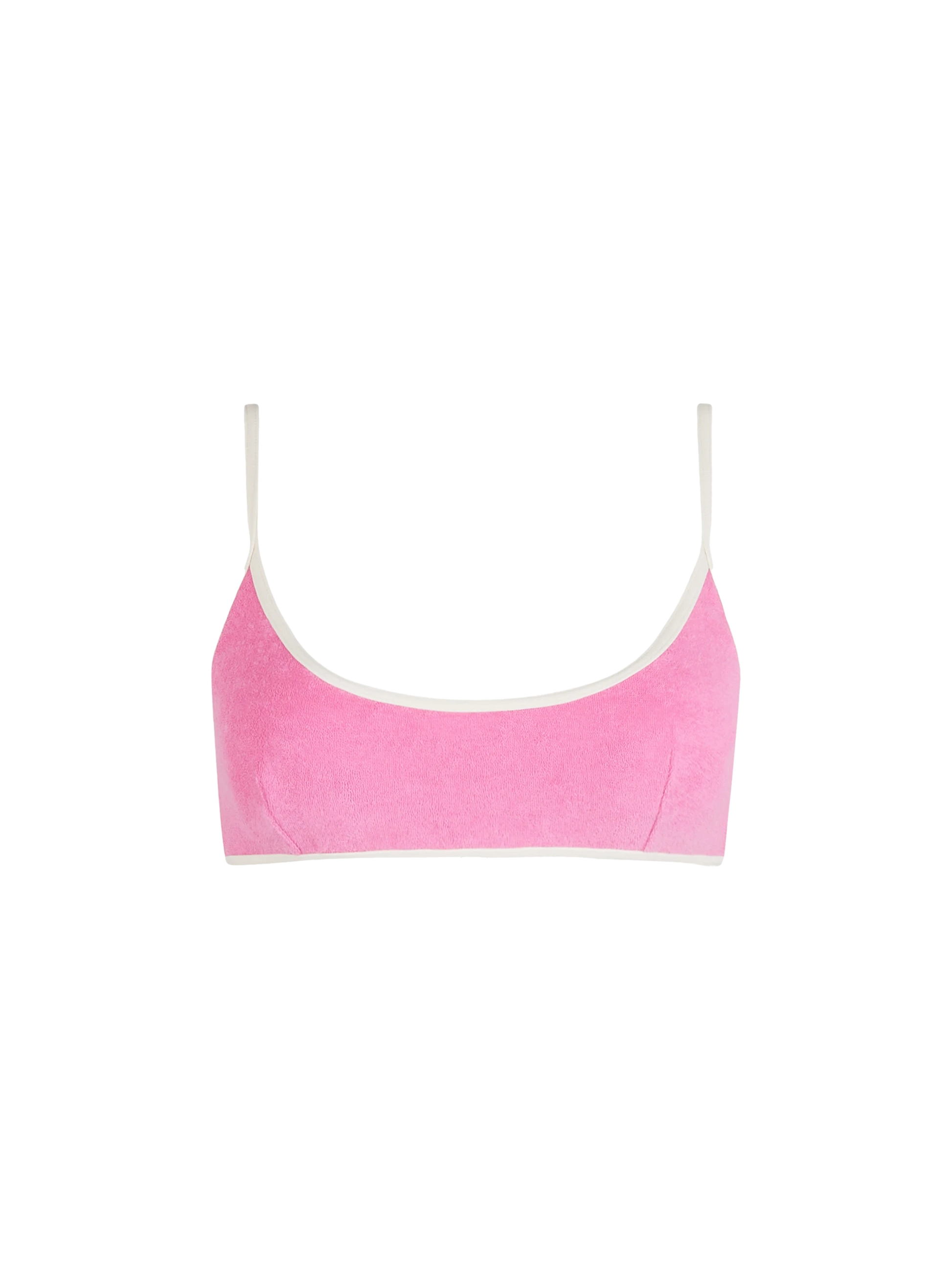 Woman terry bralette beach top Judy with piping - MC2 Saint Barth