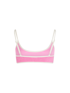 Woman terry bralette beach top Judy with piping - MC2 Saint Barth