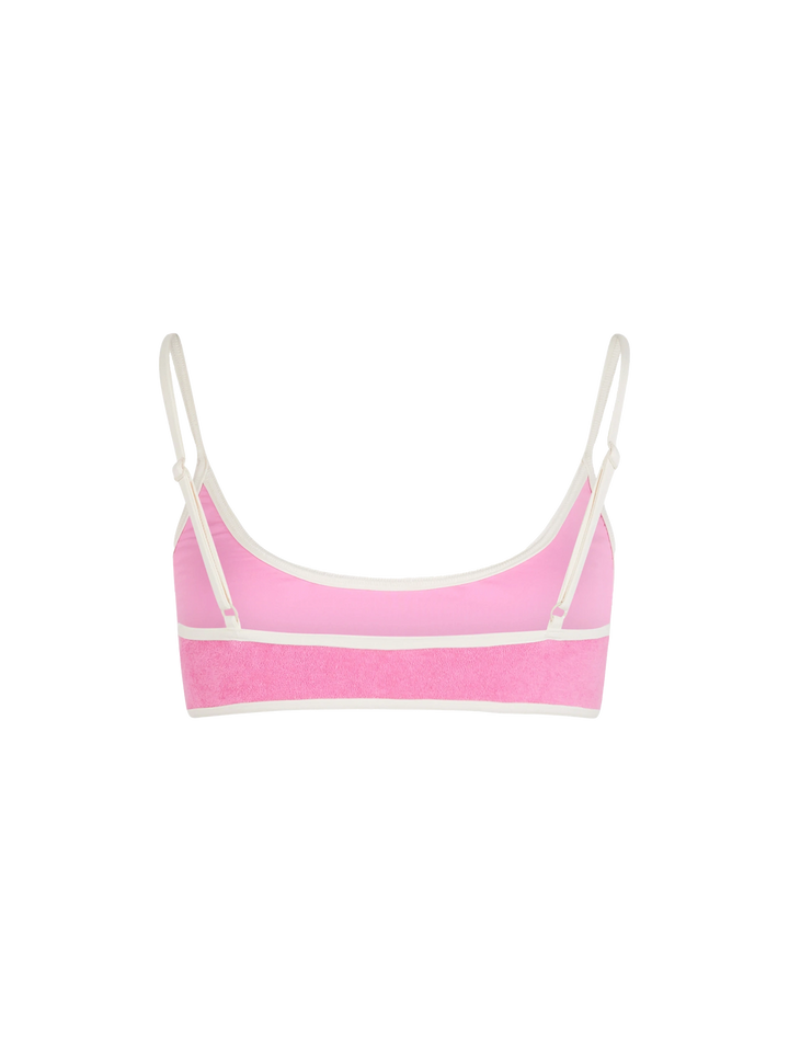 Woman terry bralette beach top Judy with piping - MC2 Saint Barth