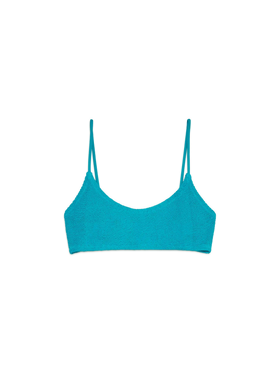 Judy teal crinkle bralette top - MC2 Saint Barth