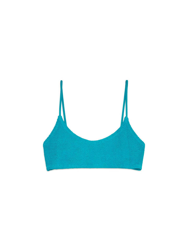 Judy teal crinkle bralette top - MC2 Saint Barth