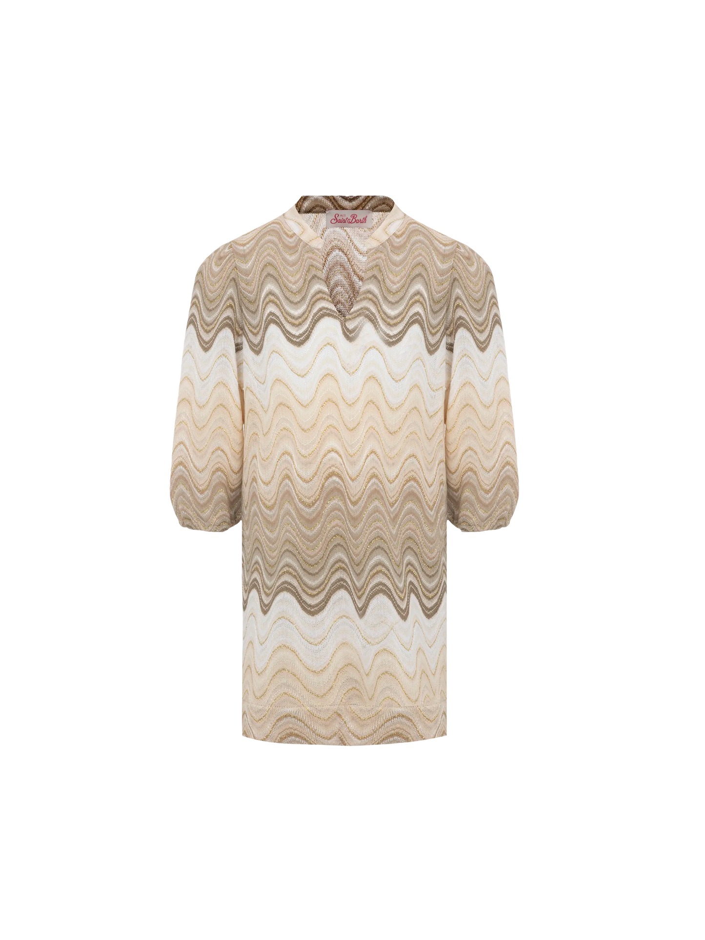 Jumeira Jr gold raschel knit short dress - MC2 Saint Barth