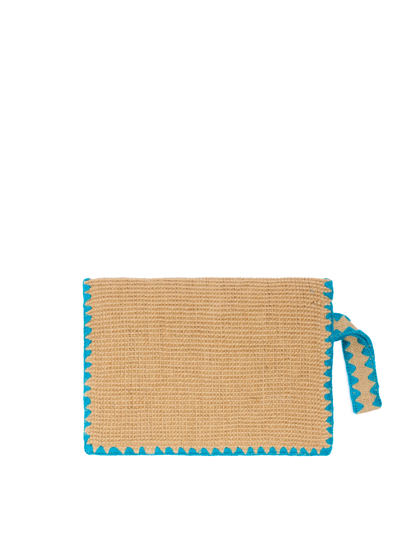 Jute Envelope pouch with trim - MC2 Saint Barth