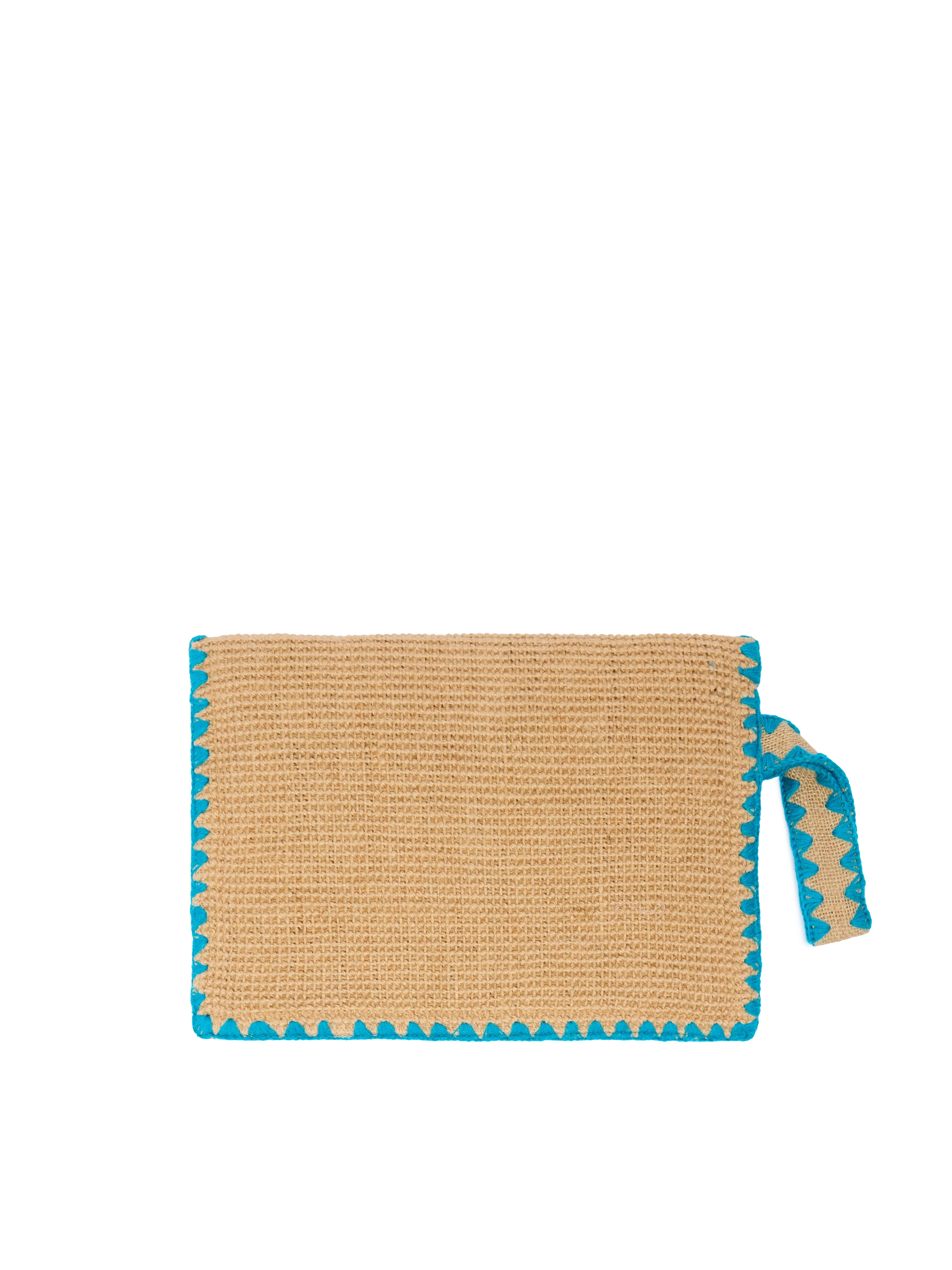 Jute Envelope pouch with trim - MC2 Saint Barth