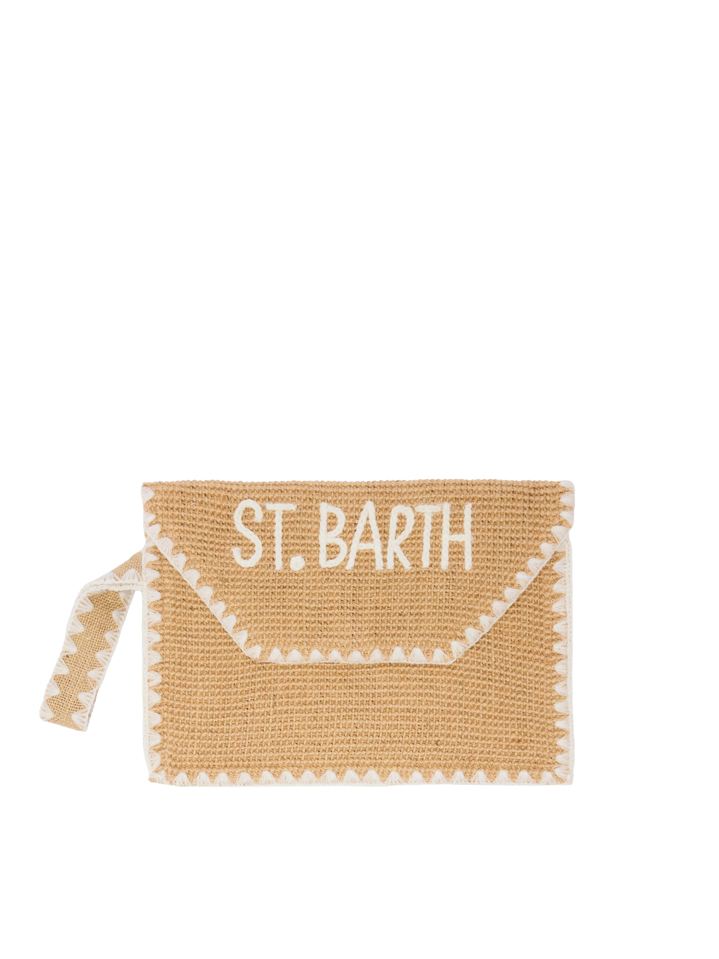 Jute Envelope pouch with trim - MC2 Saint Barth
