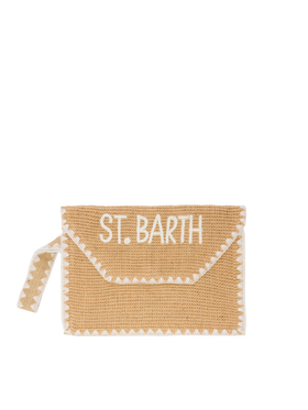 Jute Envelope pouch with trim - MC2 Saint Barth