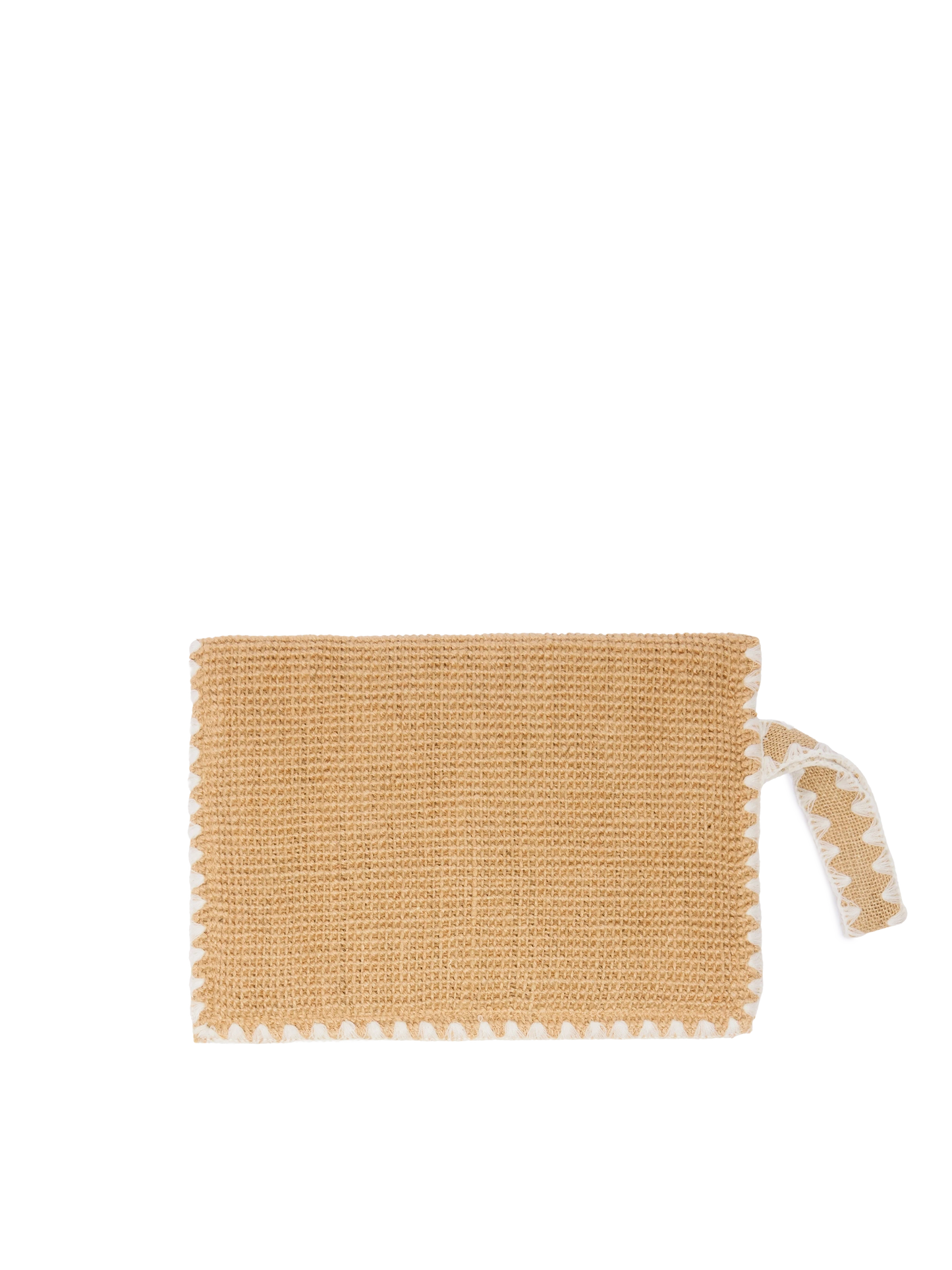 Jute Envelope pouch with trim - MC2 Saint Barth
