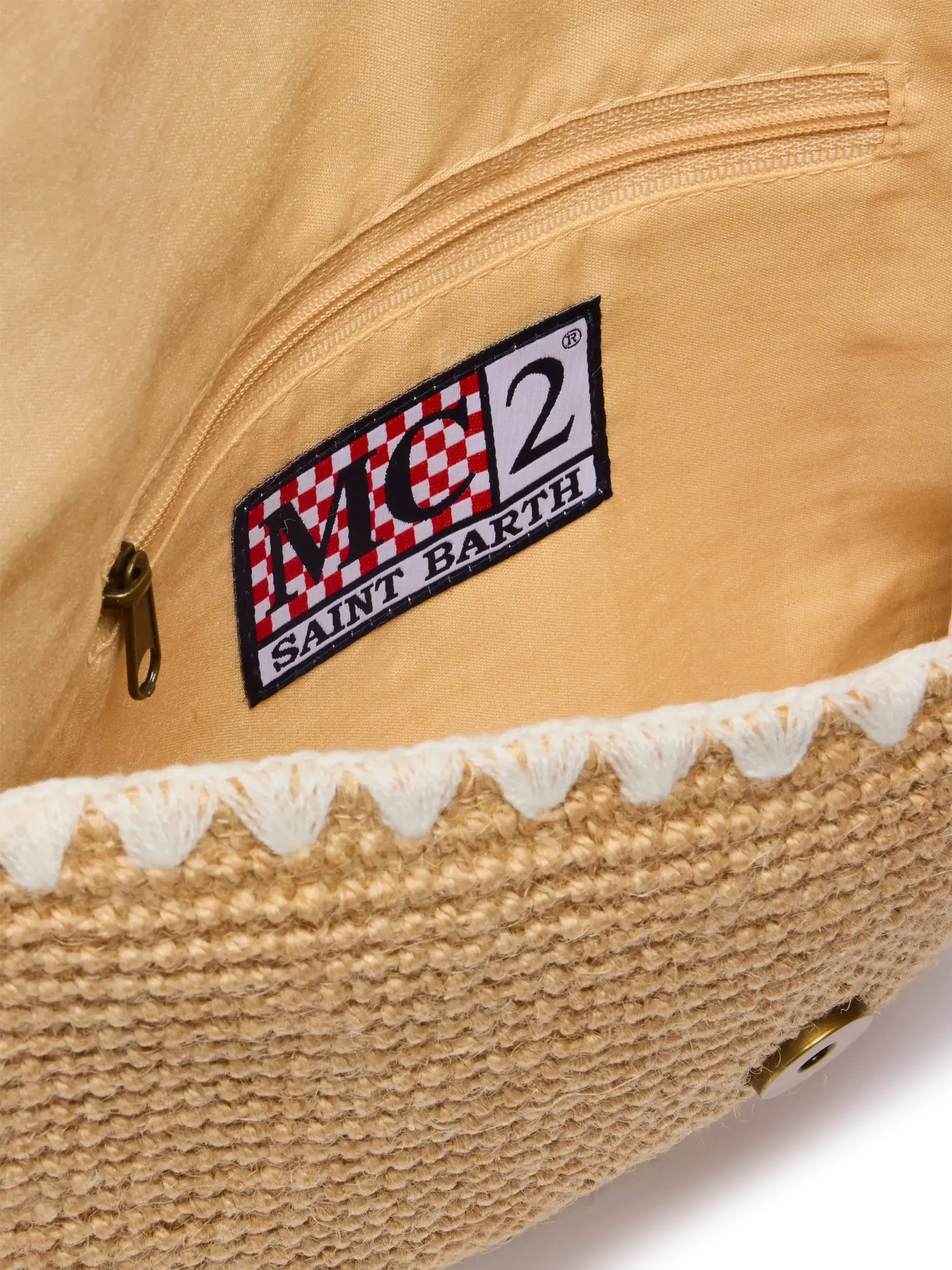 Jute Envelope pouch with trim - MC2 Saint Barth