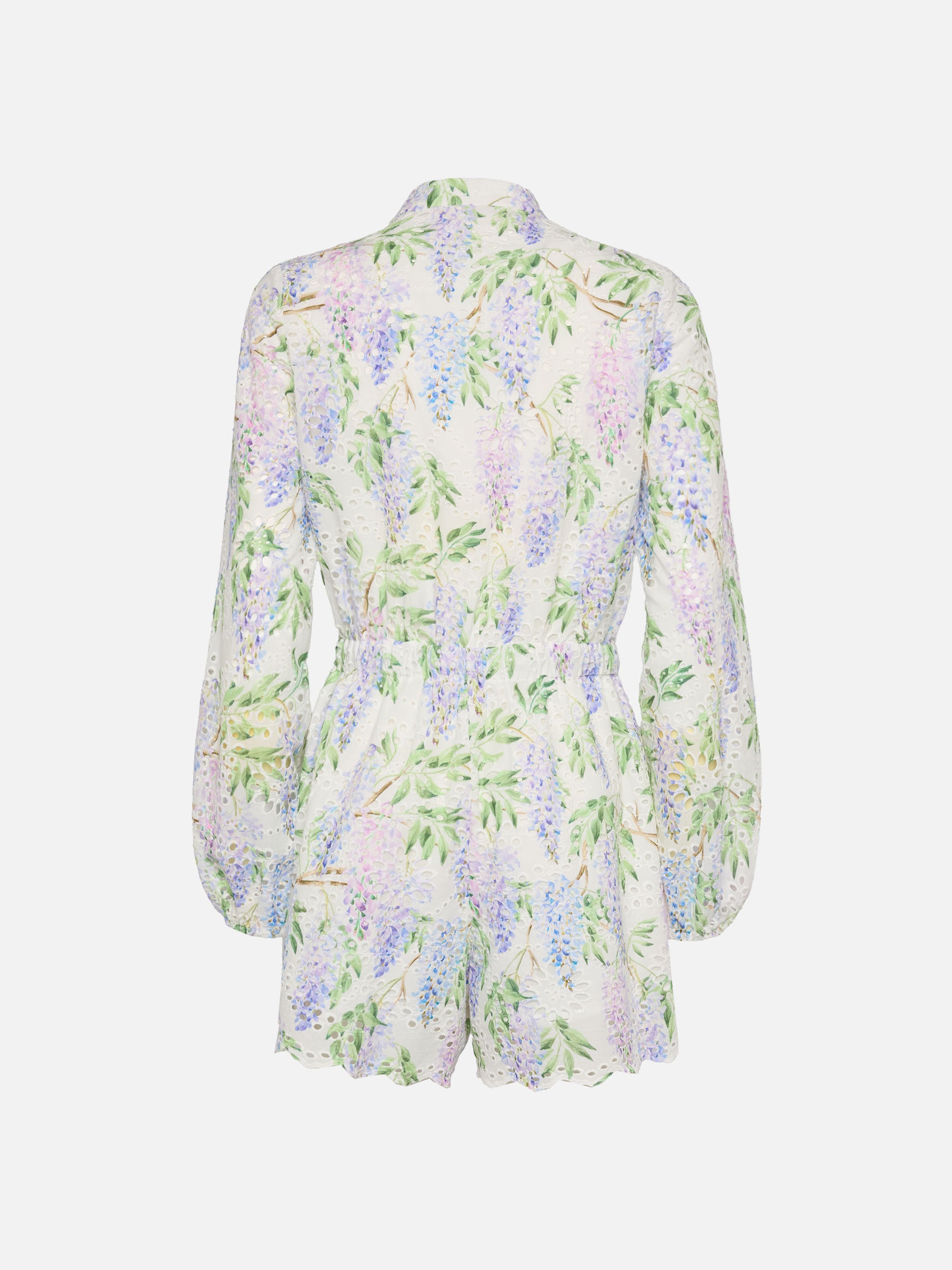 Julian Sangallo lace cotton playsuit with floral print - MC2 Saint Barth