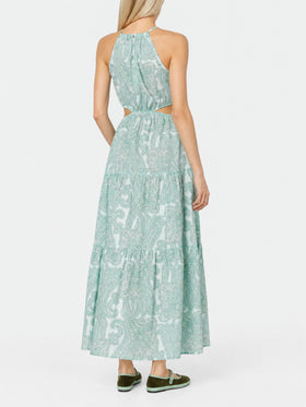 Robe longue Kaby à imprimé paisley 