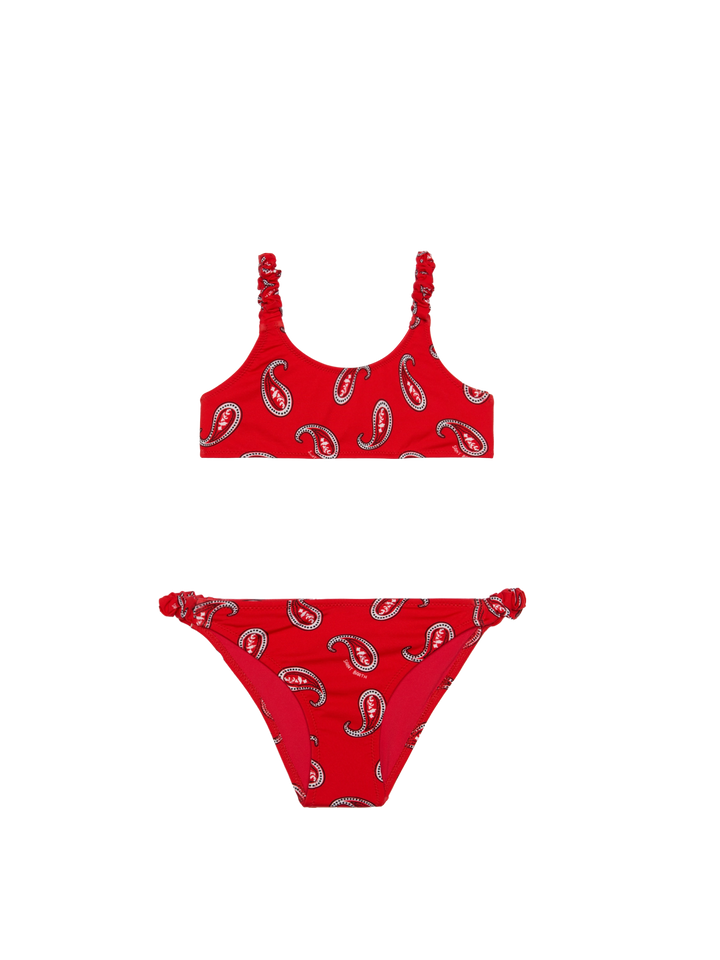 Girl bralette bikini with paisley print - MC2 Saint Barth