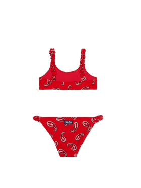 Girl bralette bikini with paisley print - MC2 Saint Barth