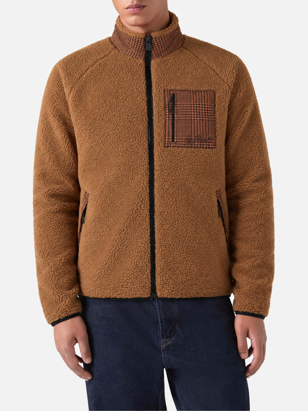 Chaqueta sherpa Keystone con estampado de cuadros 