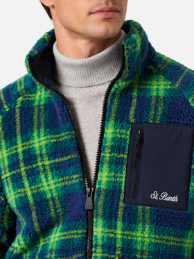 Veste sherpa Keystone à motif tartan 
