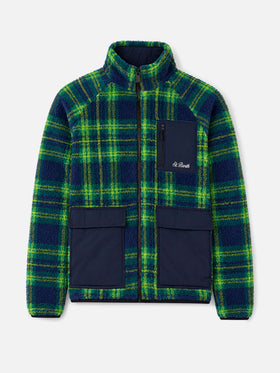 Veste sherpa Keystone à motif tartan 