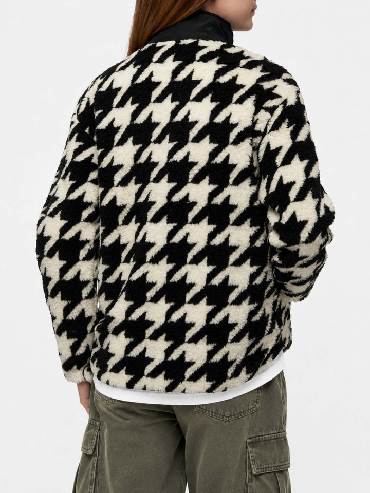 Chaqueta de teddy-fleece Keystone con estampado pied de poule 