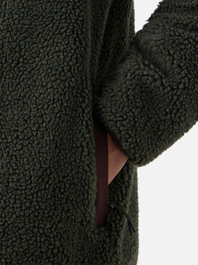 Veste teddy Keystone vert militaire avec fermeture zippée 