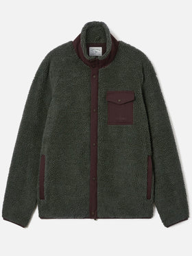 Veste teddy Keystone vert militaire avec fermeture zippée 