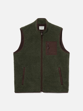 Gilet teddy Keystone vert militaire avec fermeture zippée 
