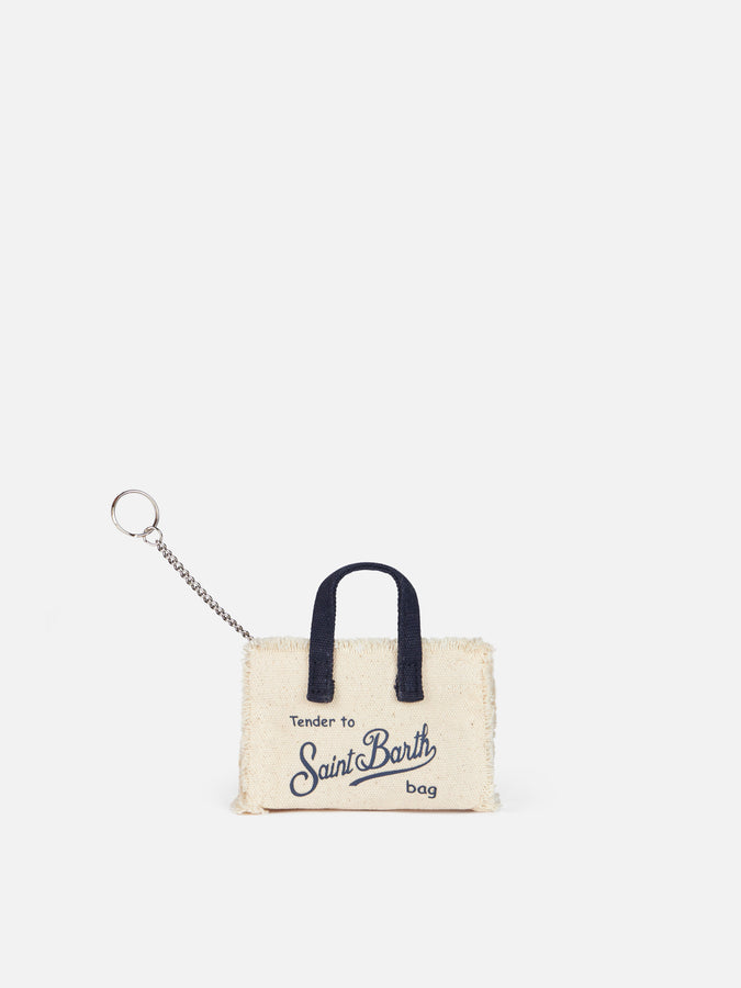 Mc2 Saint Barth Off-white cotton canvas Key Holder