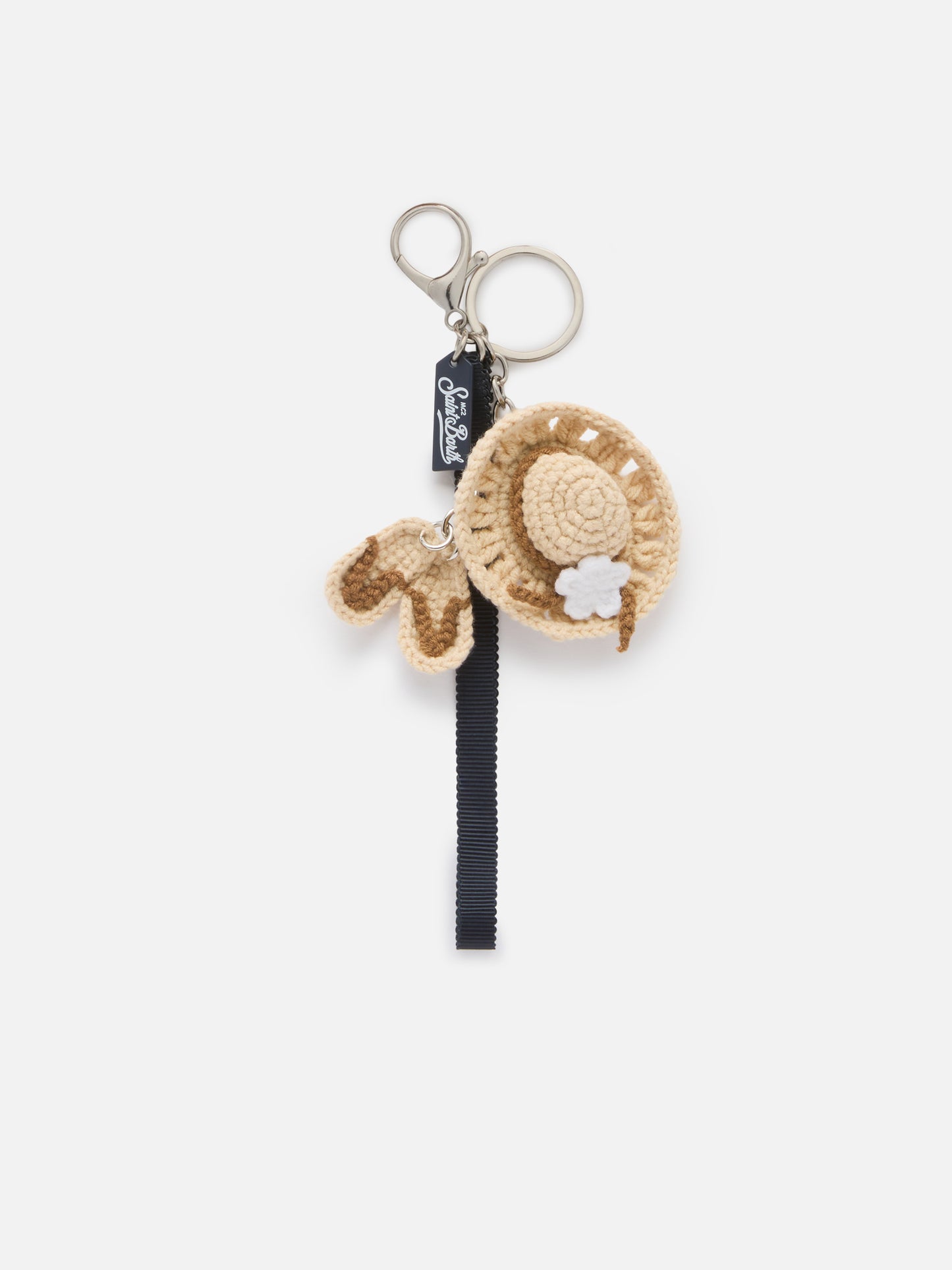 Portachiavi Keyring con charm flip flops crochet