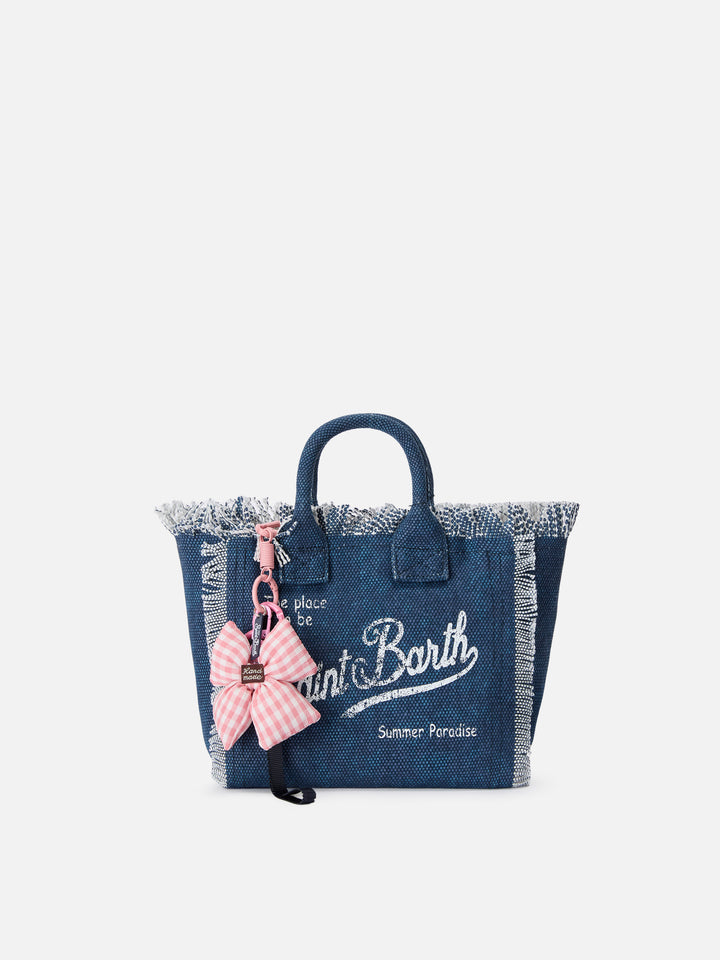 Funny bag Charm  with crochet padded bow