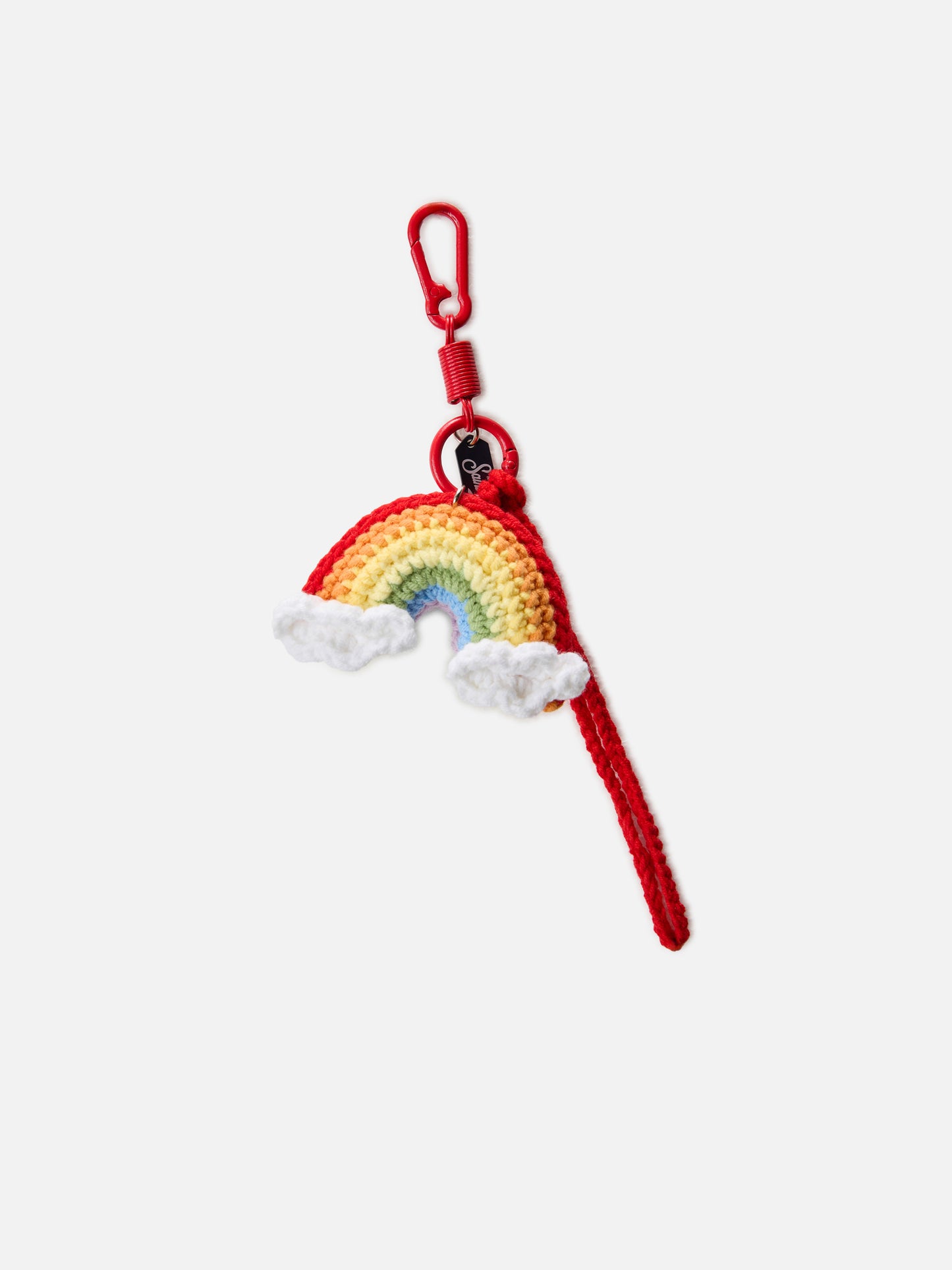 Funny charm da borsa con arcobaleno crochet