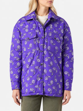 Veste matelassée Purple Kimmy à imprimé paisley 