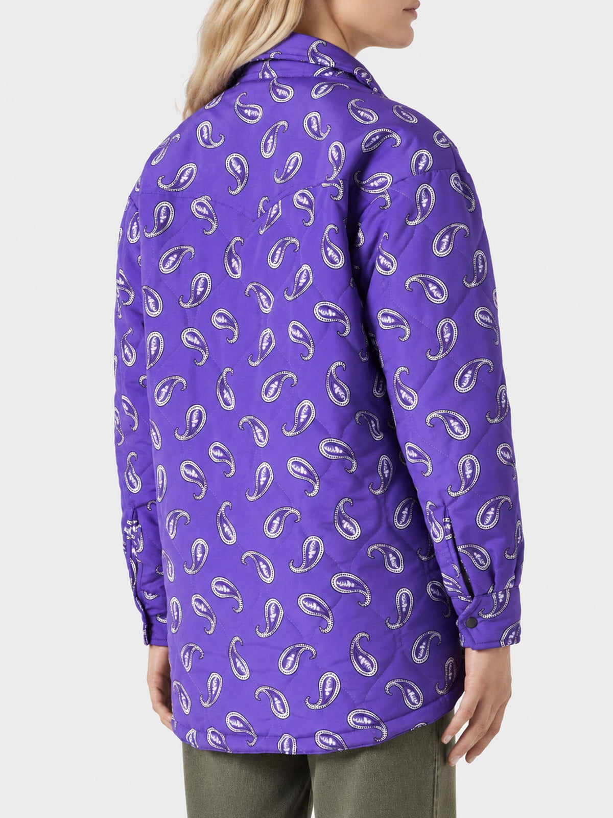 Veste matelassée Purple Kimmy à imprimé paisley 