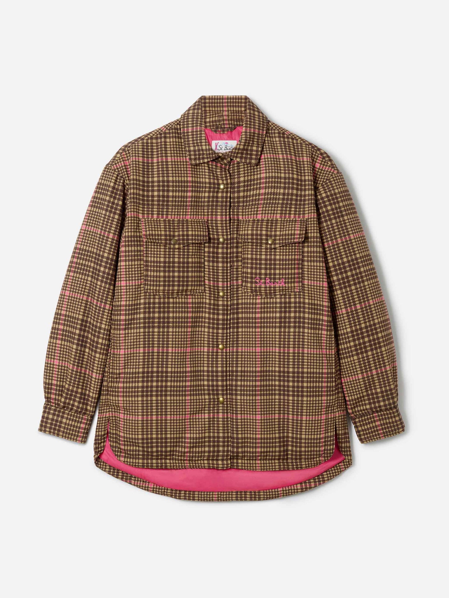 Gesteppte, wattierte, leichte Jacke Kimmy mit Hahnentritt-Muster