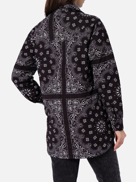Woman jacket with black bandanna print - MC2 Saint Barth
