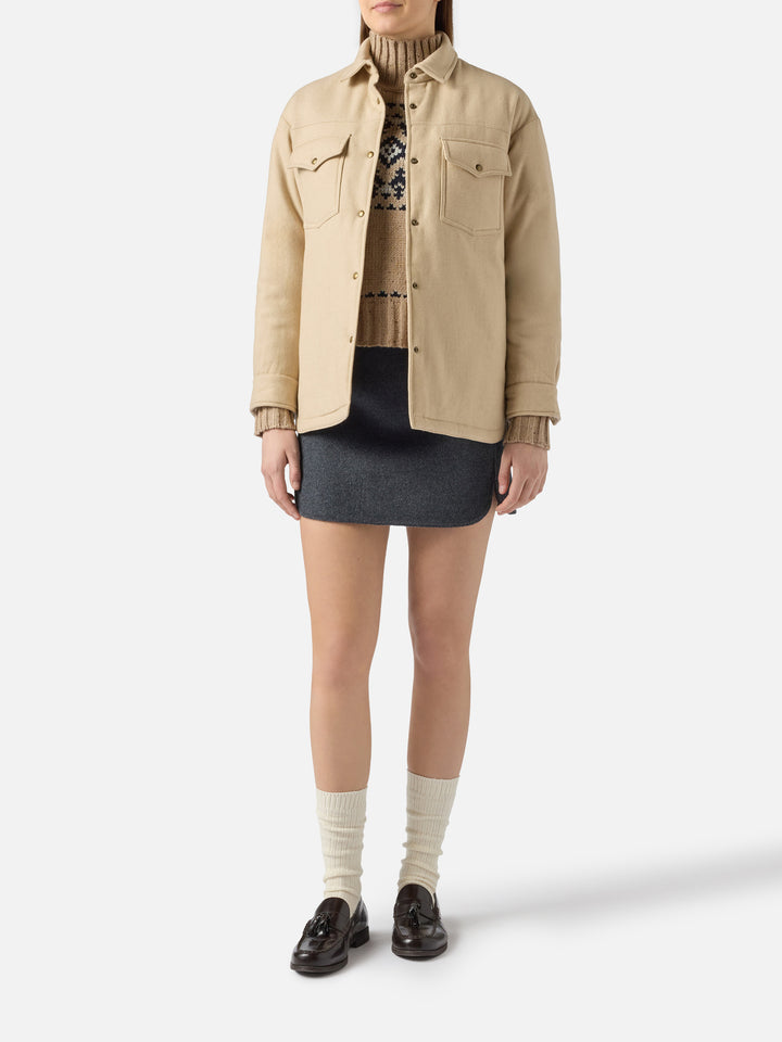 Giacca da donna in lana con stampa strass Saint Barth